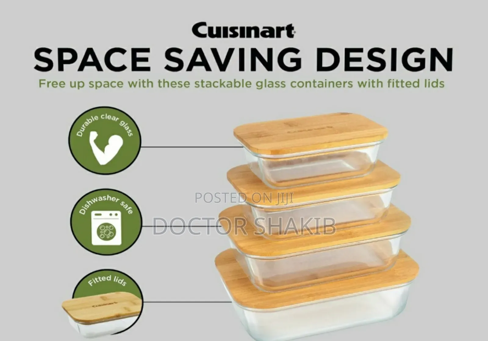 Unique Cuisinart Glass Containers With Bamboo Lids