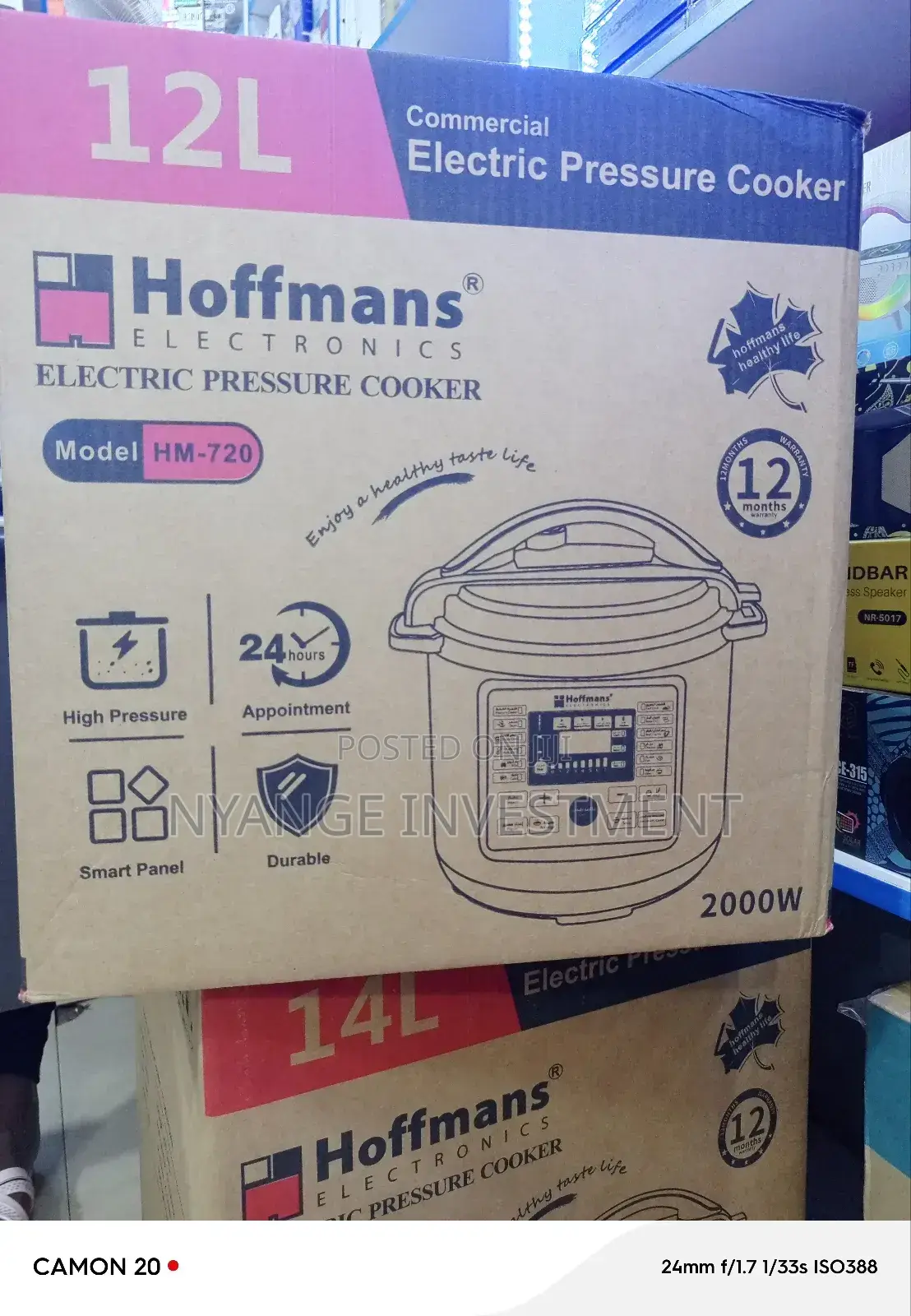 12 L Pressure Cooker. Hoffman Commercial Pressure Cooker