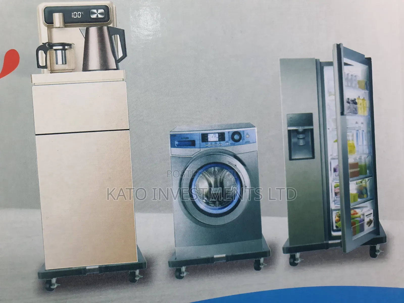 Size Adjustable Fridge And Washing Machine Stand