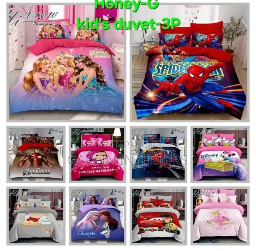 Princess,Spider,Motorcycle Duvets for Babies