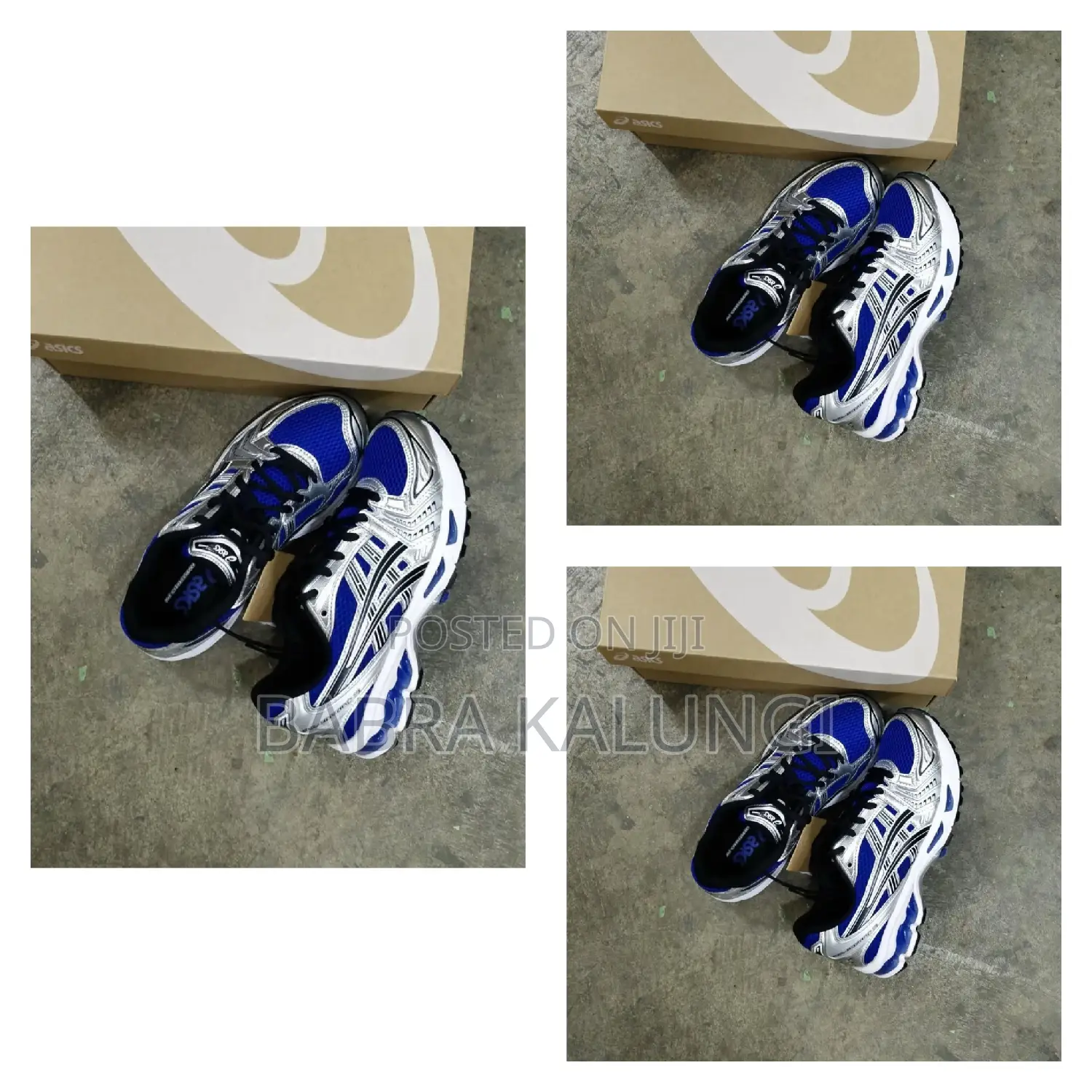 Asics Trainers Blue Silver