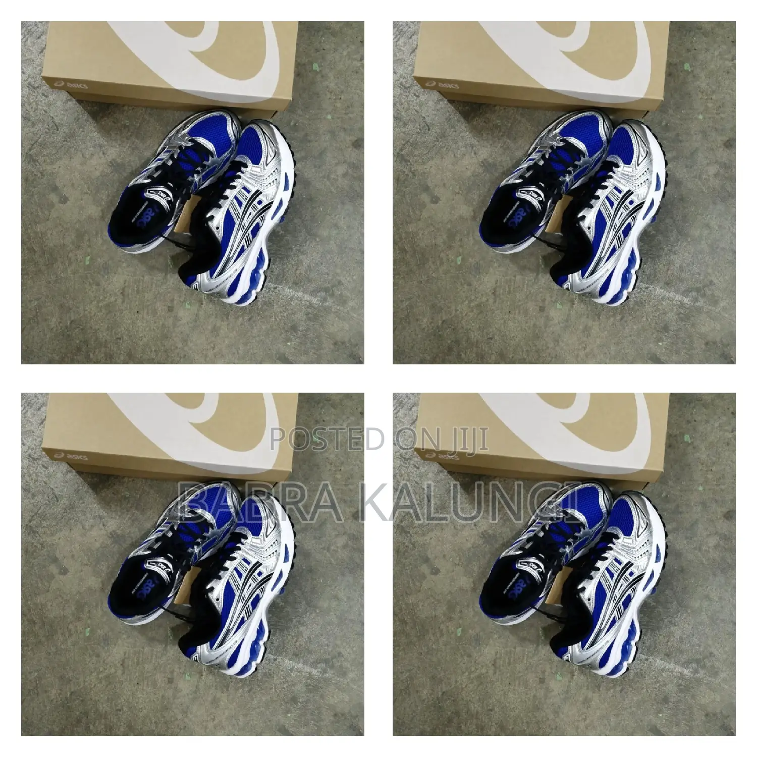 Asics Trainers Blue Silver