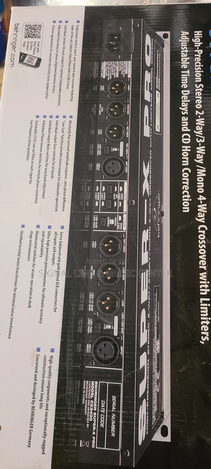 Behringer Crossover 4way Super-X Pro Cx3400
