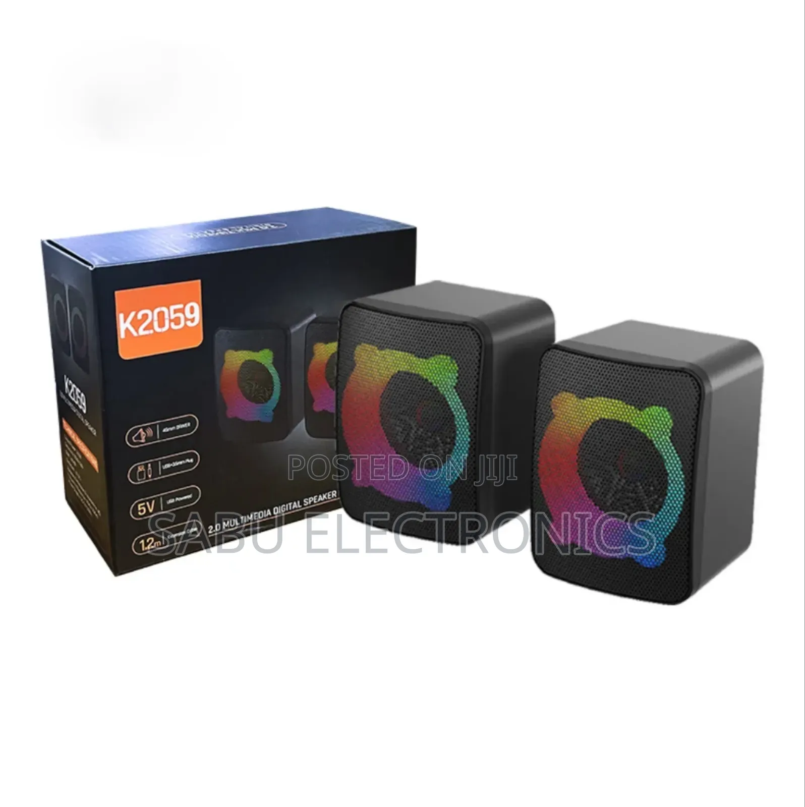Rgb Multimedia Usb Speakers –2.0 Ch Desktop Subwoofer