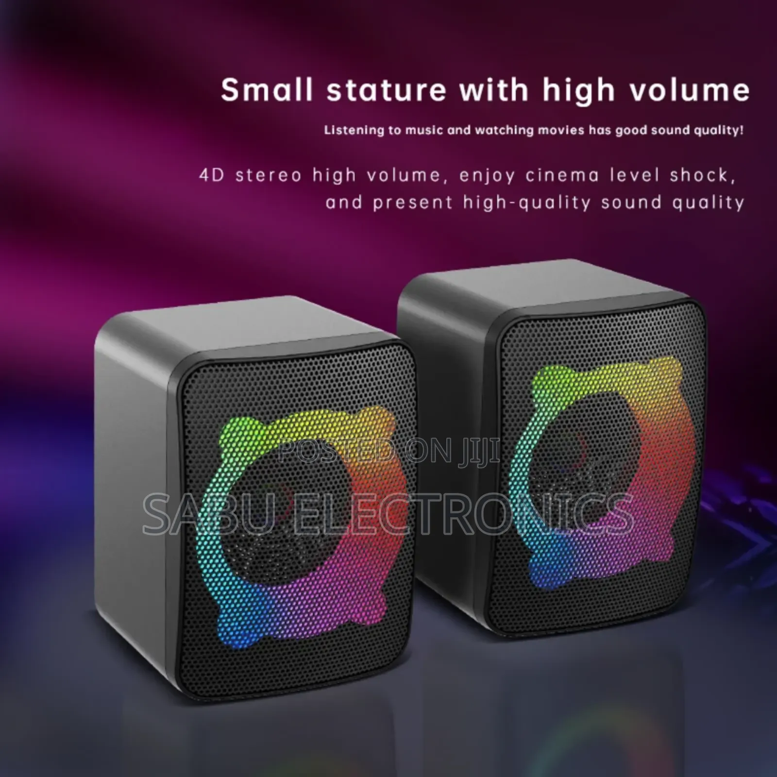 Rgb Multimedia Usb Speakers –2.0 Ch Desktop Subwoofer