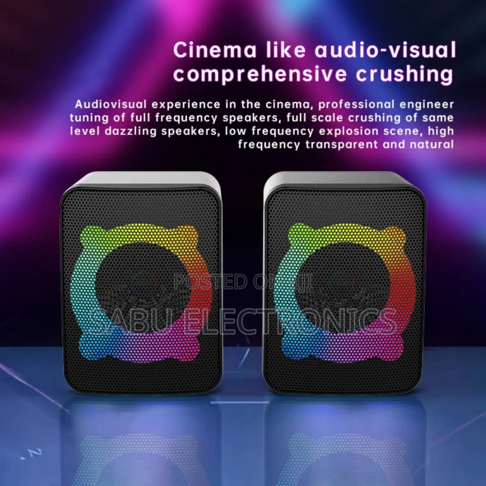 Rgb Multimedia Usb Speakers –2.0 Ch Desktop Subwoofer