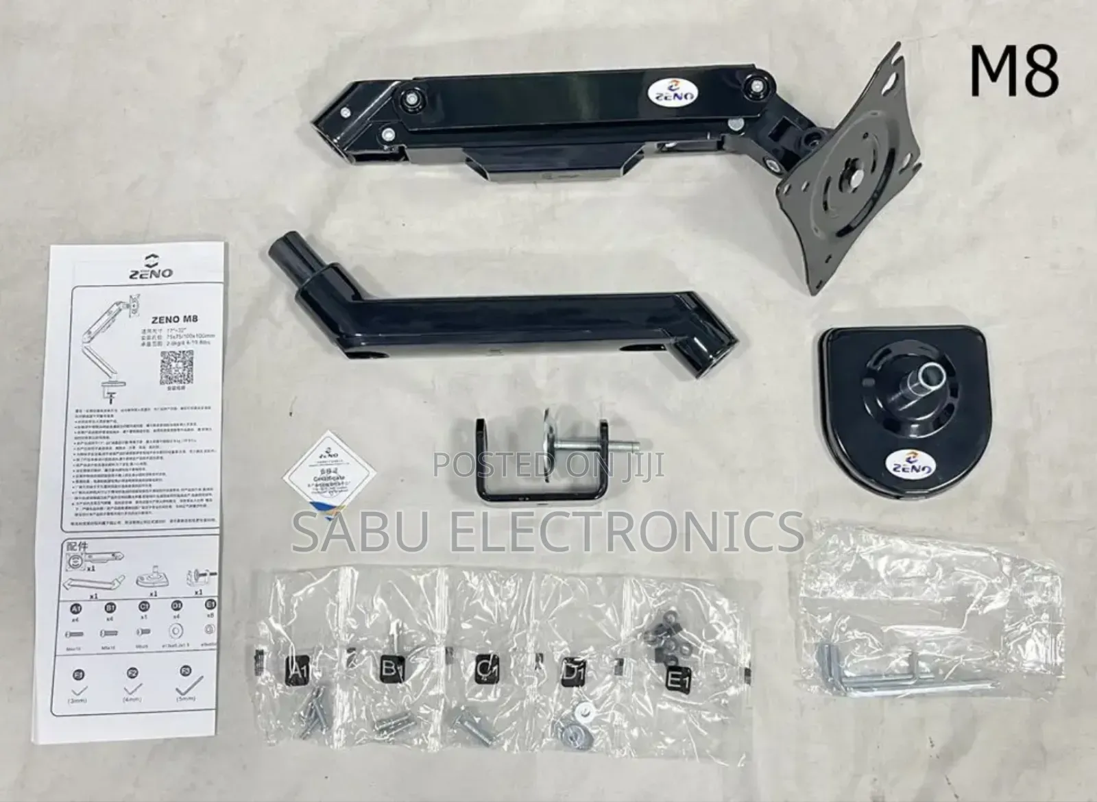 Zeno Adjustable Monitor Mount Arm for 17"–32" Screens