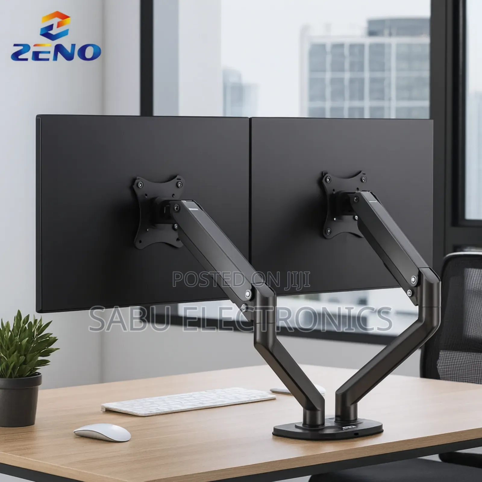 Ergonomic Dual Monitor Mount 17–32 Inch Adjustable Stand