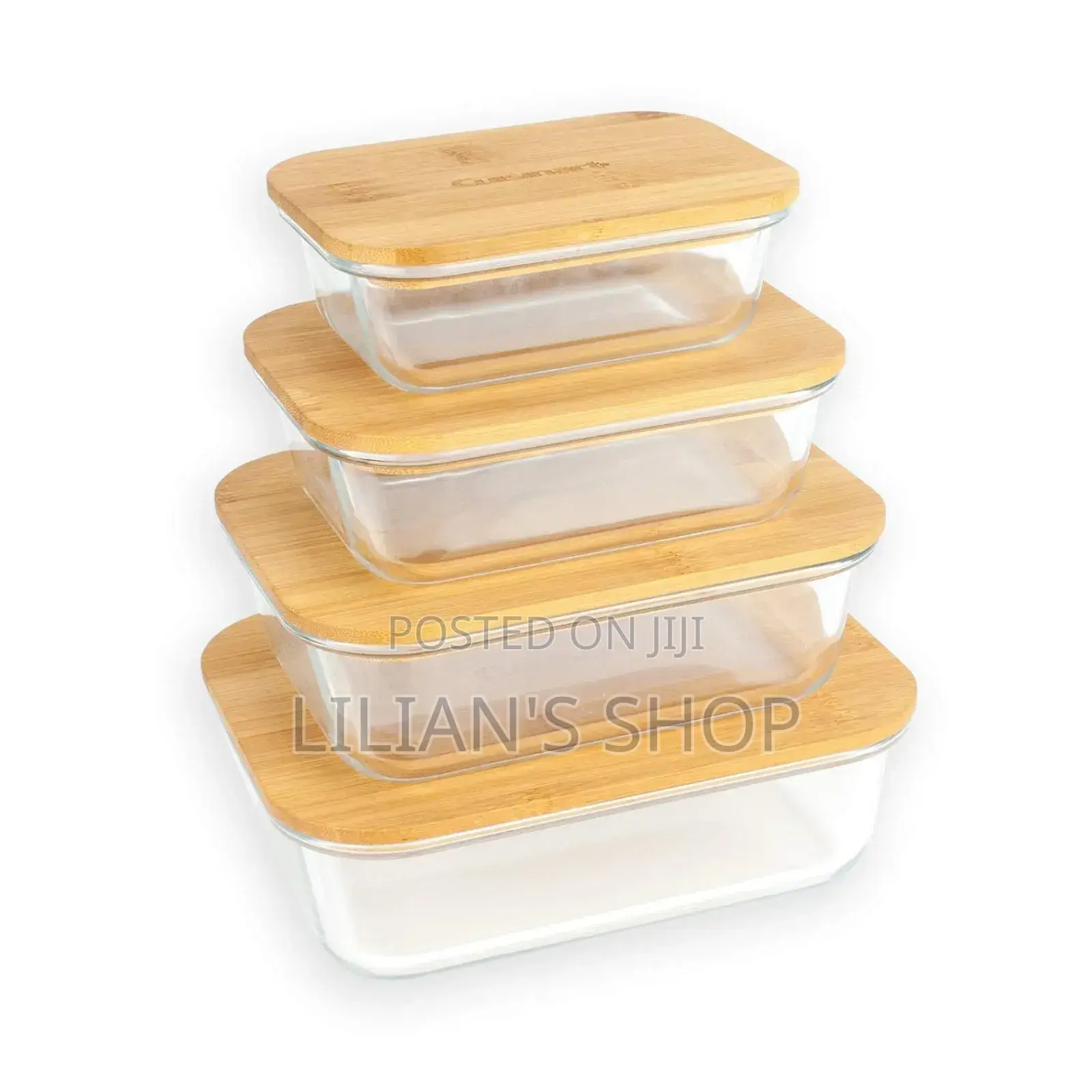 Cuisinart Glass Containers With Bamboo Lids