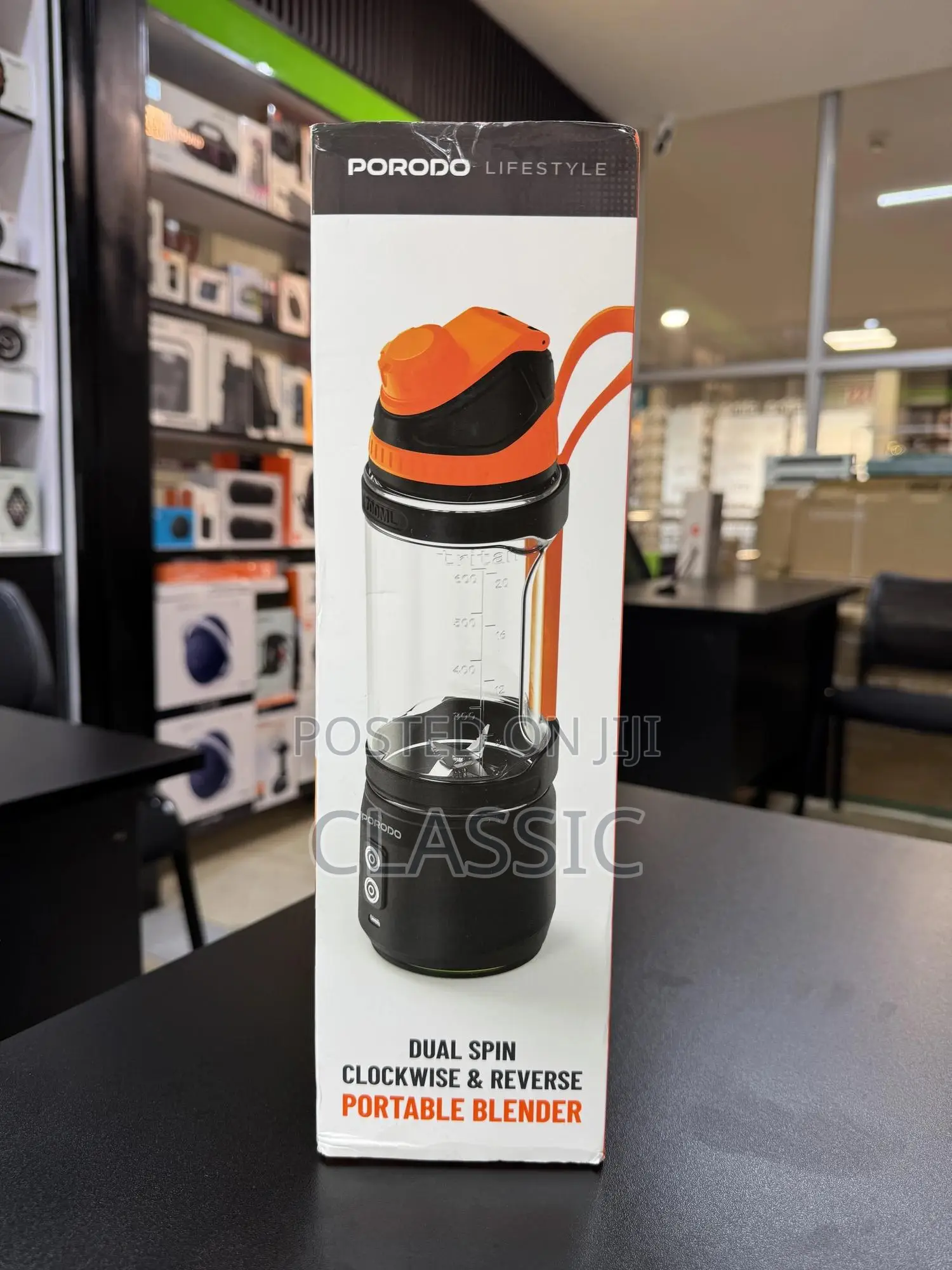 Porodo Dual Spin Clockwise Reverse Portable Blender