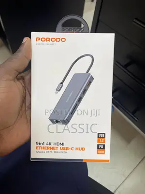 Porodo 9in1 Hdmi Ethernet Usb-C Hub