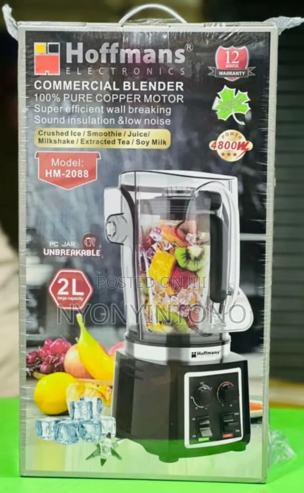 Hoffmans 2litres Silent Commercial Heavy-Duty Blender