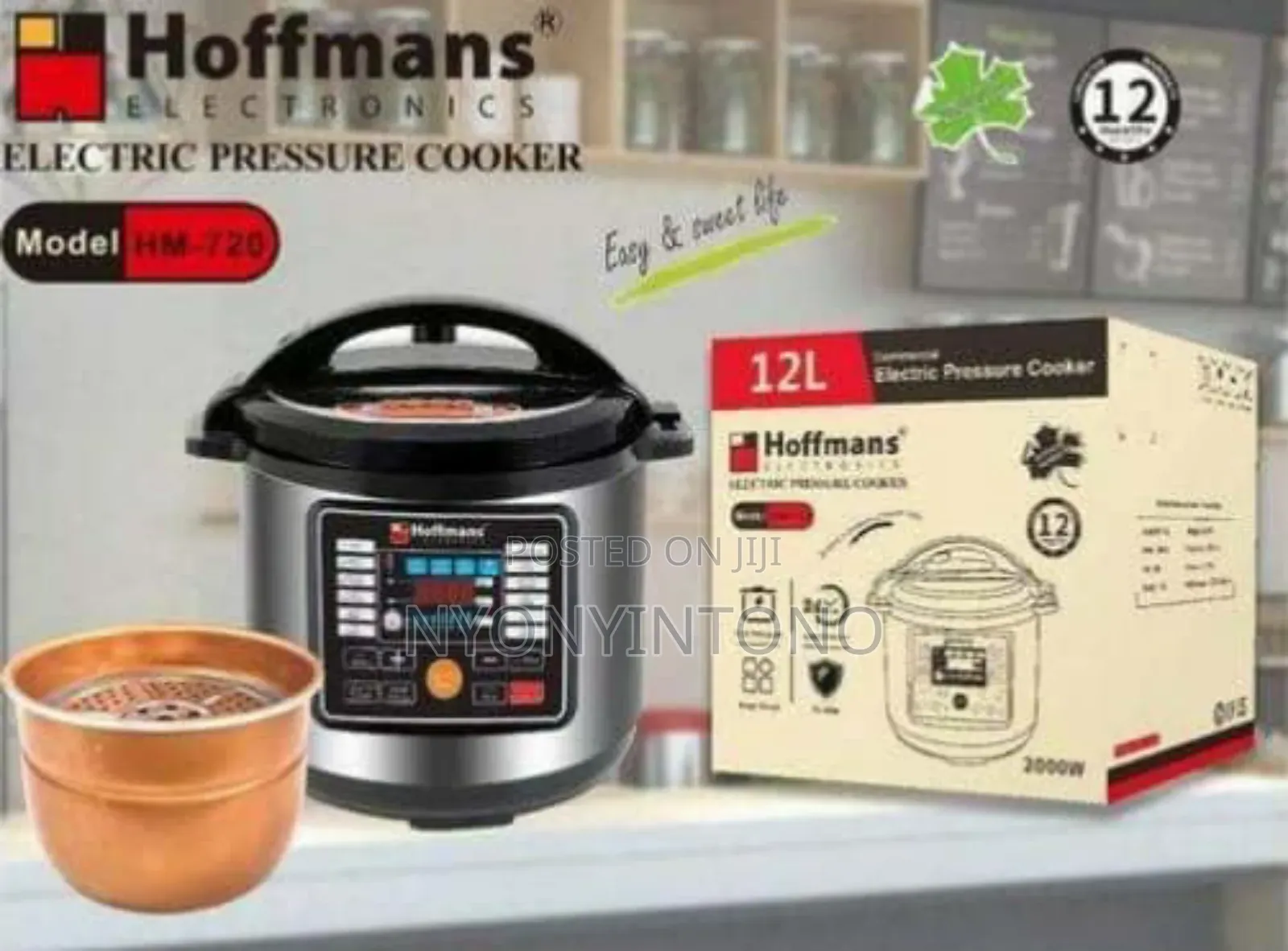 12litres Hoffmans Electric Pressure Cooker Hm-720
