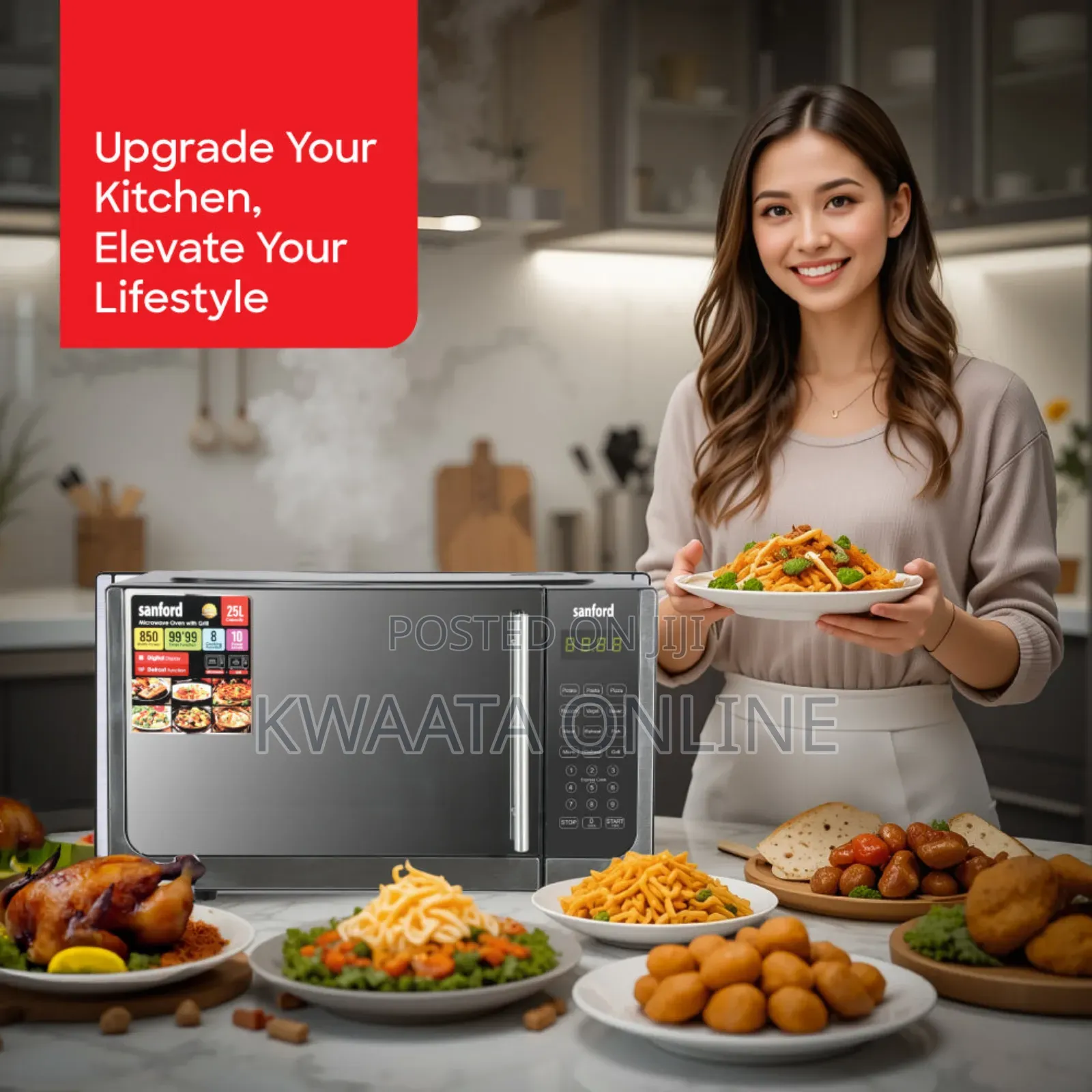 25l Sanford Sf5632mo 2-in-1 Microwave And Grill Oven