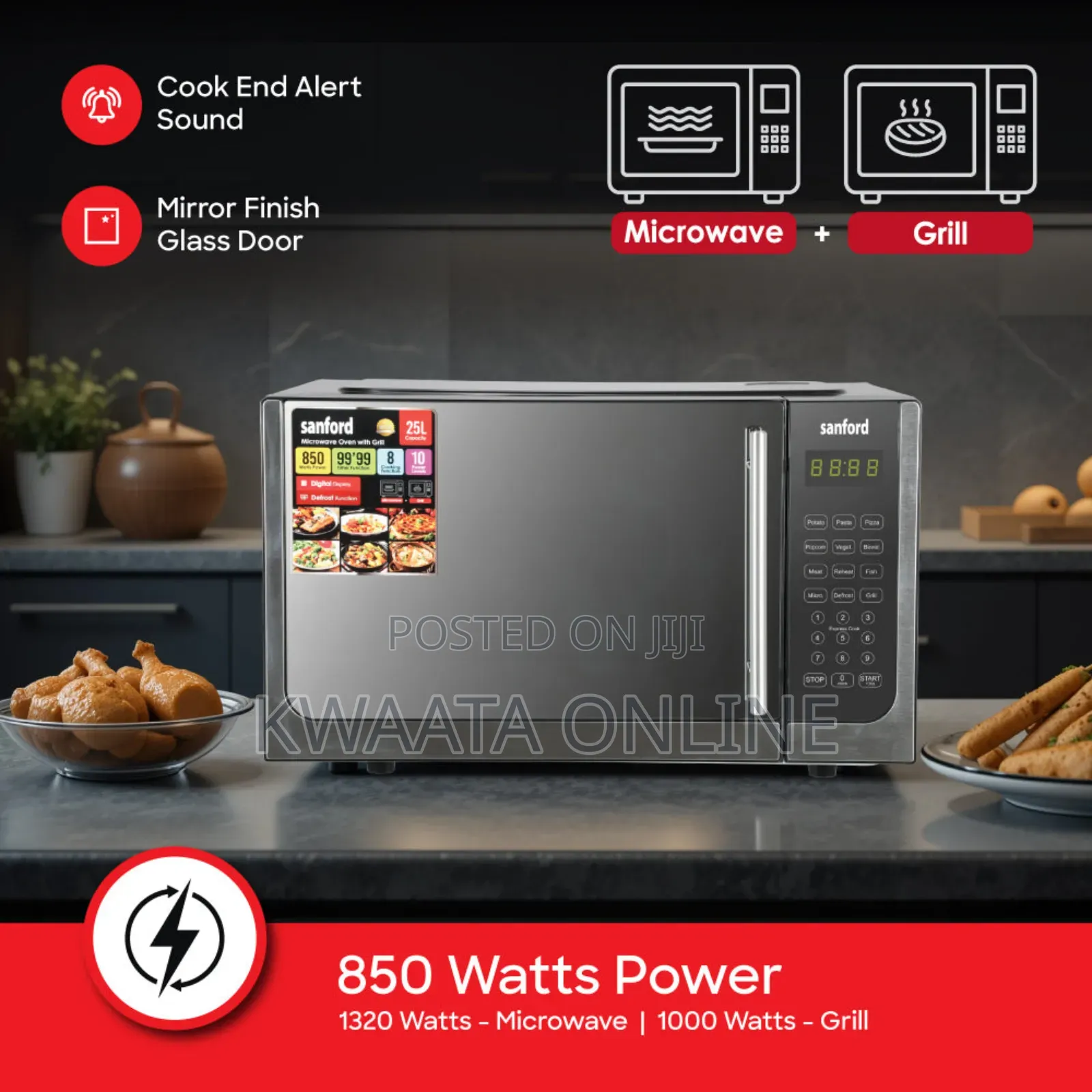 25l Sanford Sf5632mo 2-in-1 Microwave And Grill Oven