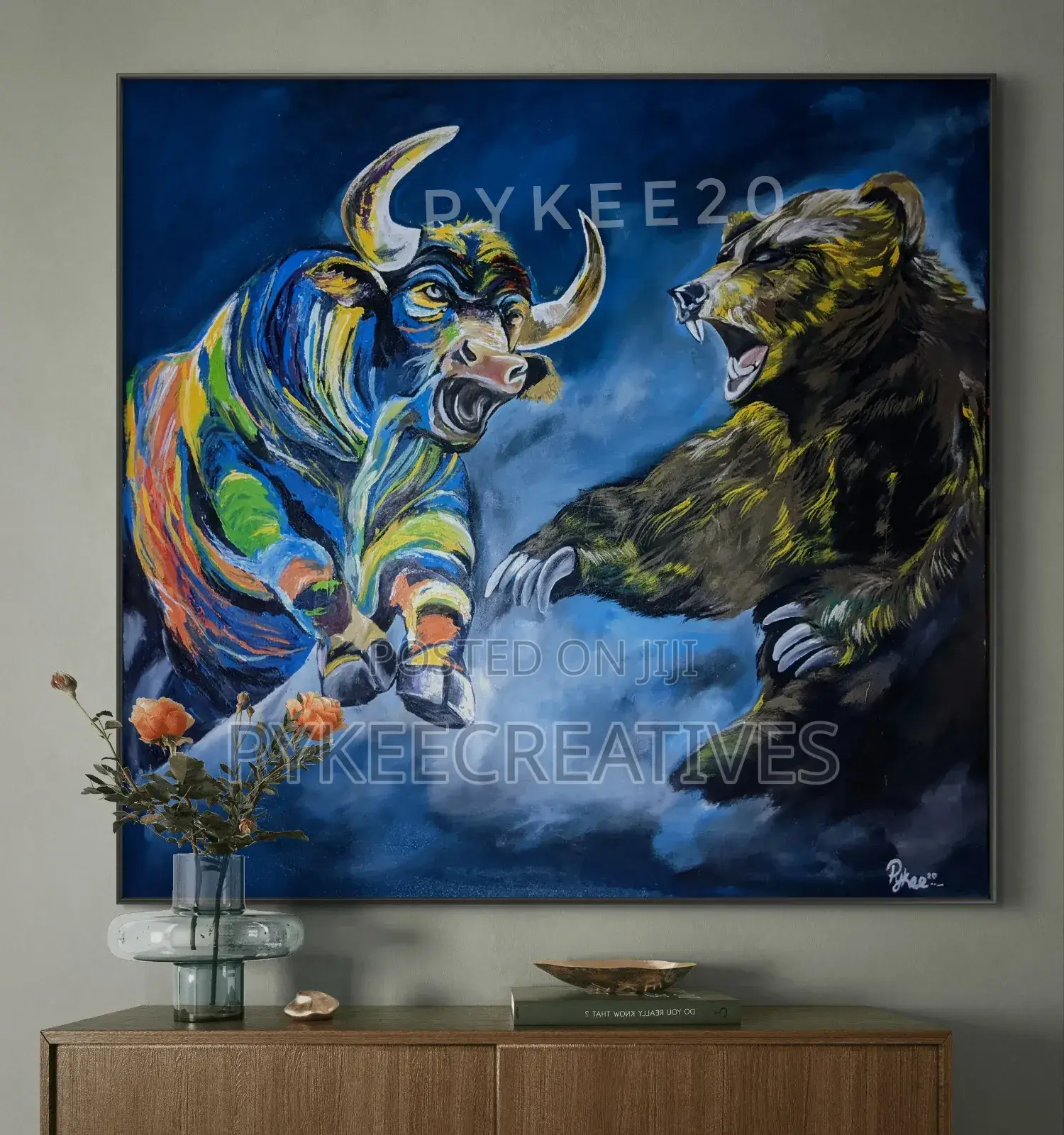 Animal Art Bull Bear