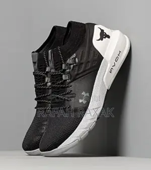 New Black/White Under Armour Hovr Project Rock 2 Sneaker