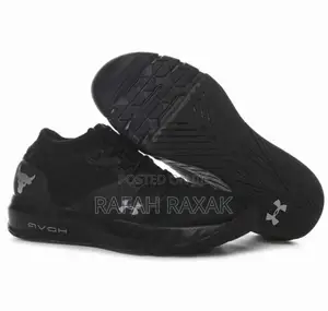 Men’S Black Under Armour Hovr Project Rock 2 Running Sneaker