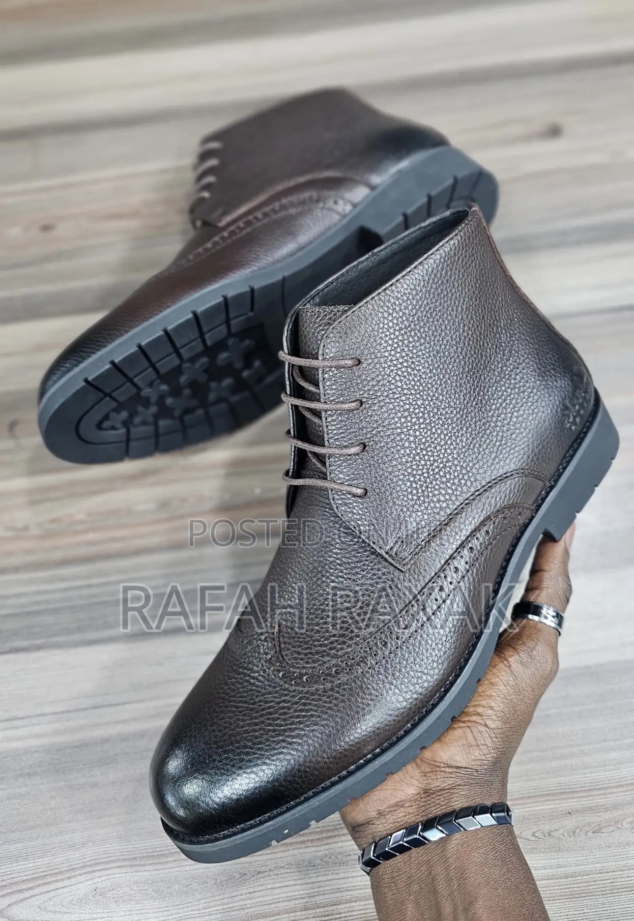 Original Men’S Dark Tan Clarks Oxford Formal/Gentle Boots