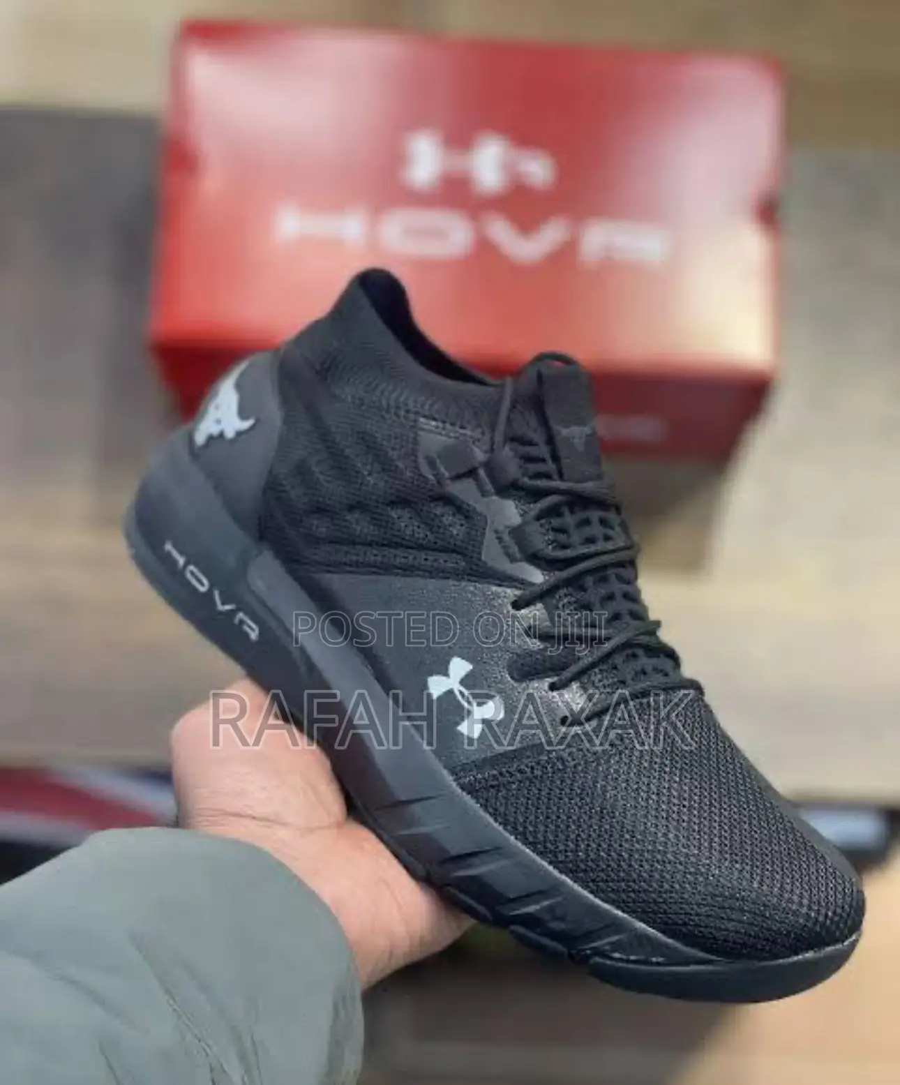 Men’S Black Under Armour Hovr Project Rock 2 Trainer Sneaker