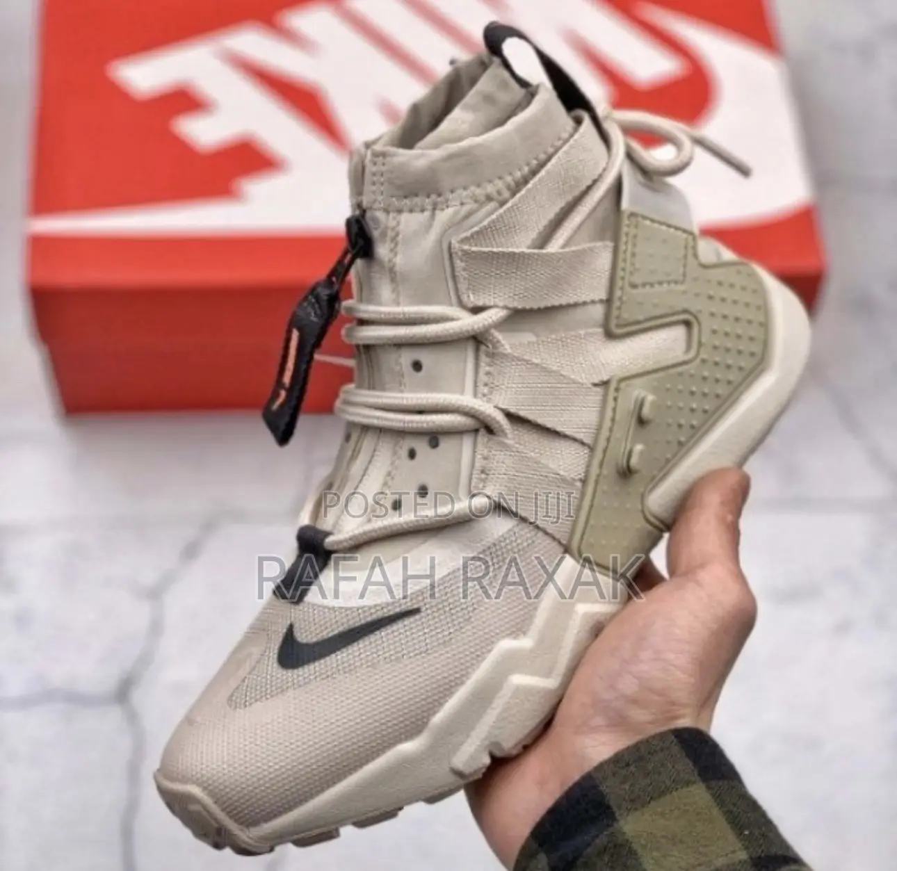 Original Men’S Nike Air Huarache Gripp Khaki Sneakers