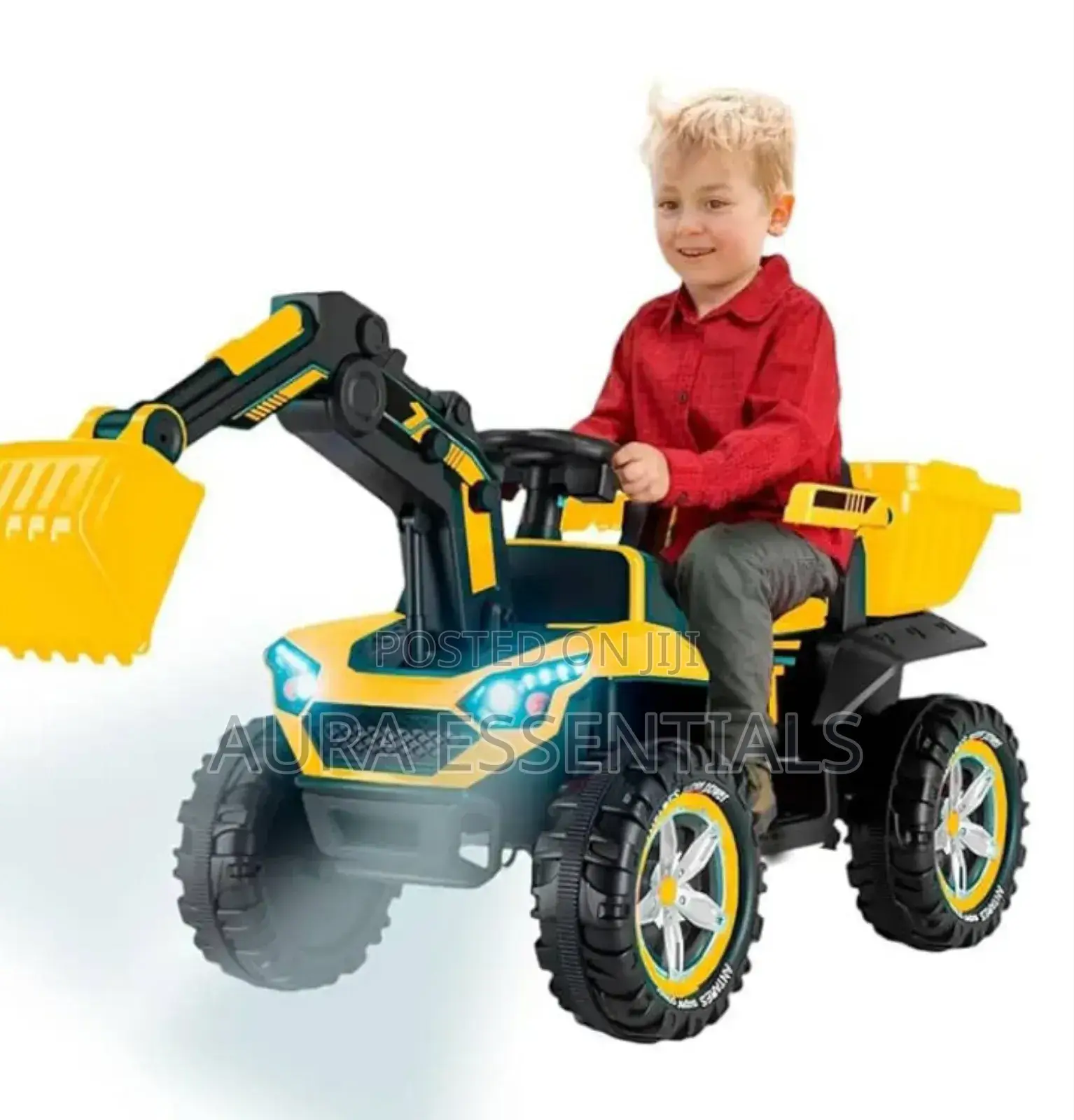Kids' Electric Ride-on Excavator or Construction Vehicle