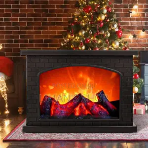 Electric Fireplace Lantern With Realistic Led Flame Effect