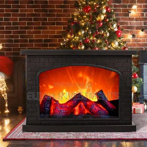 Electric Fireplace Lantern With Realistic Led Flame Effect