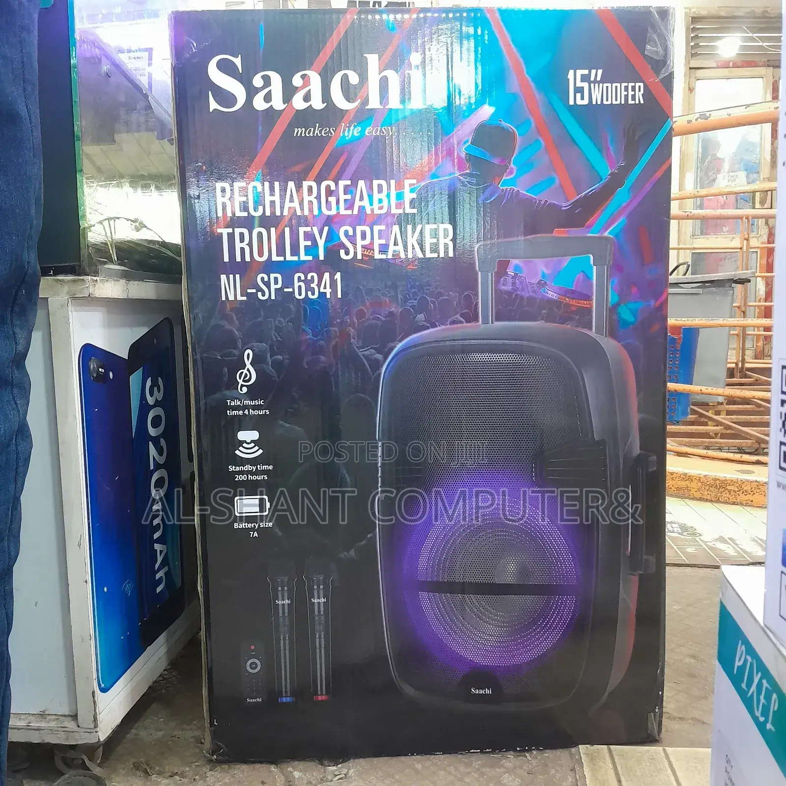 Saachi 15" Inch Woofer/Trolly Speaker