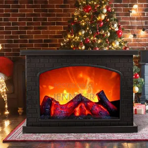 Electric Fireplace Lantern With Realistic Led Flame Effect
