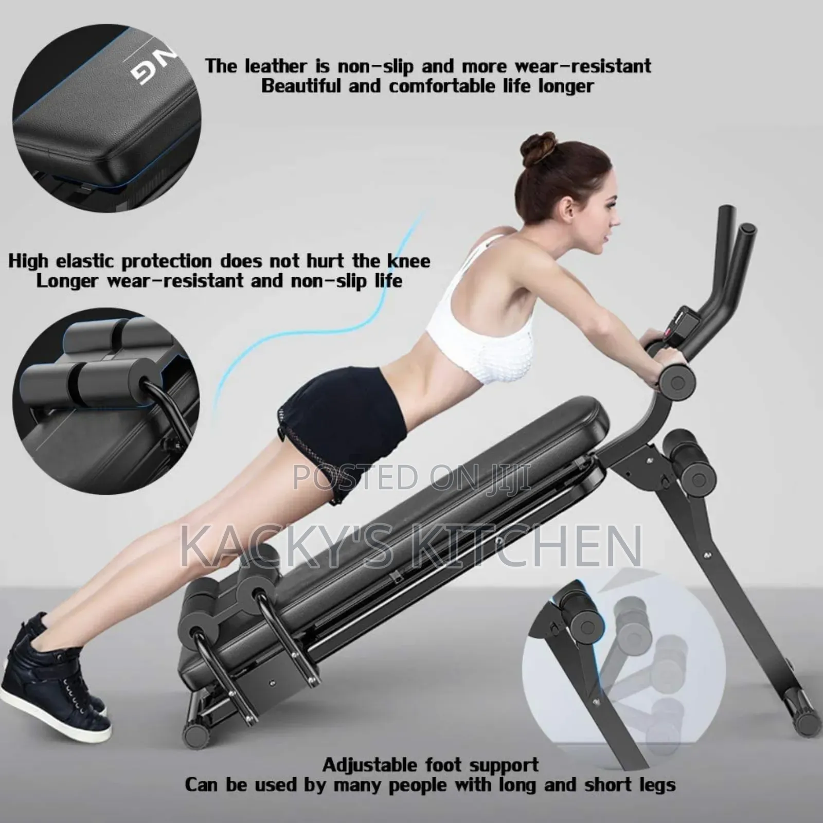 Adjustable Folding Sit-up Bench Or Abdominal Trainer,