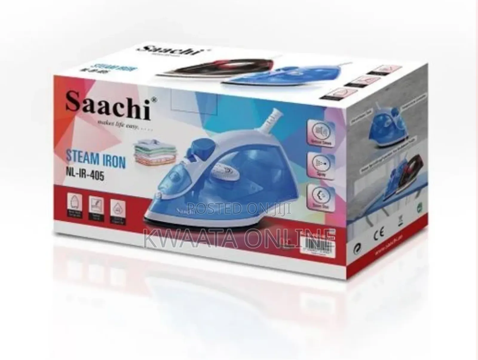 Saachi Steam Iron | 1400w | Nonstick Sole Plate Nl-Ir-405