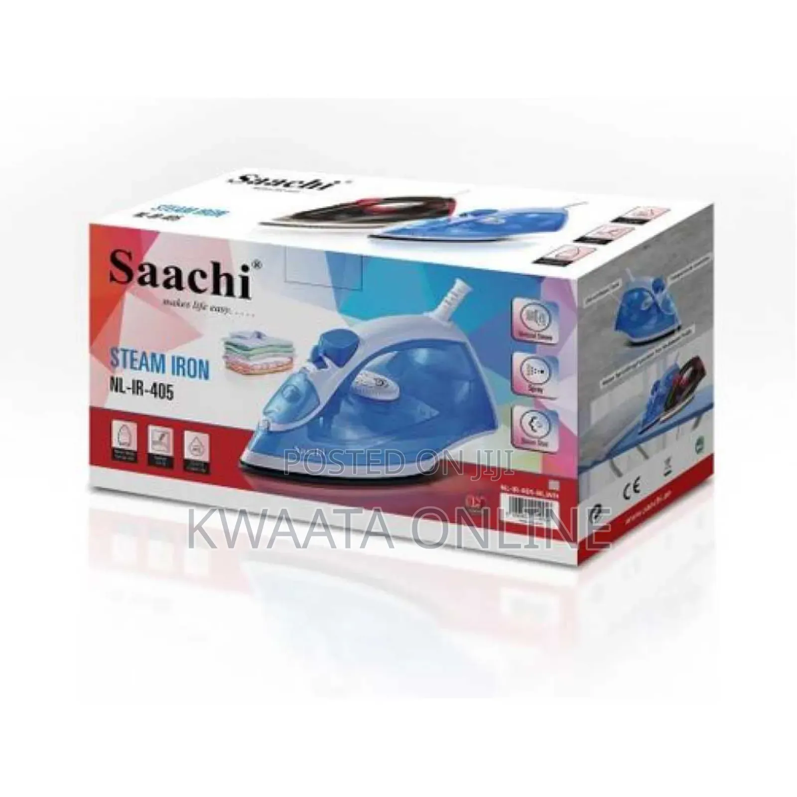 Saachi Steam Iron | 1400w | Nonstick Sole Plate Nl-Ir-405