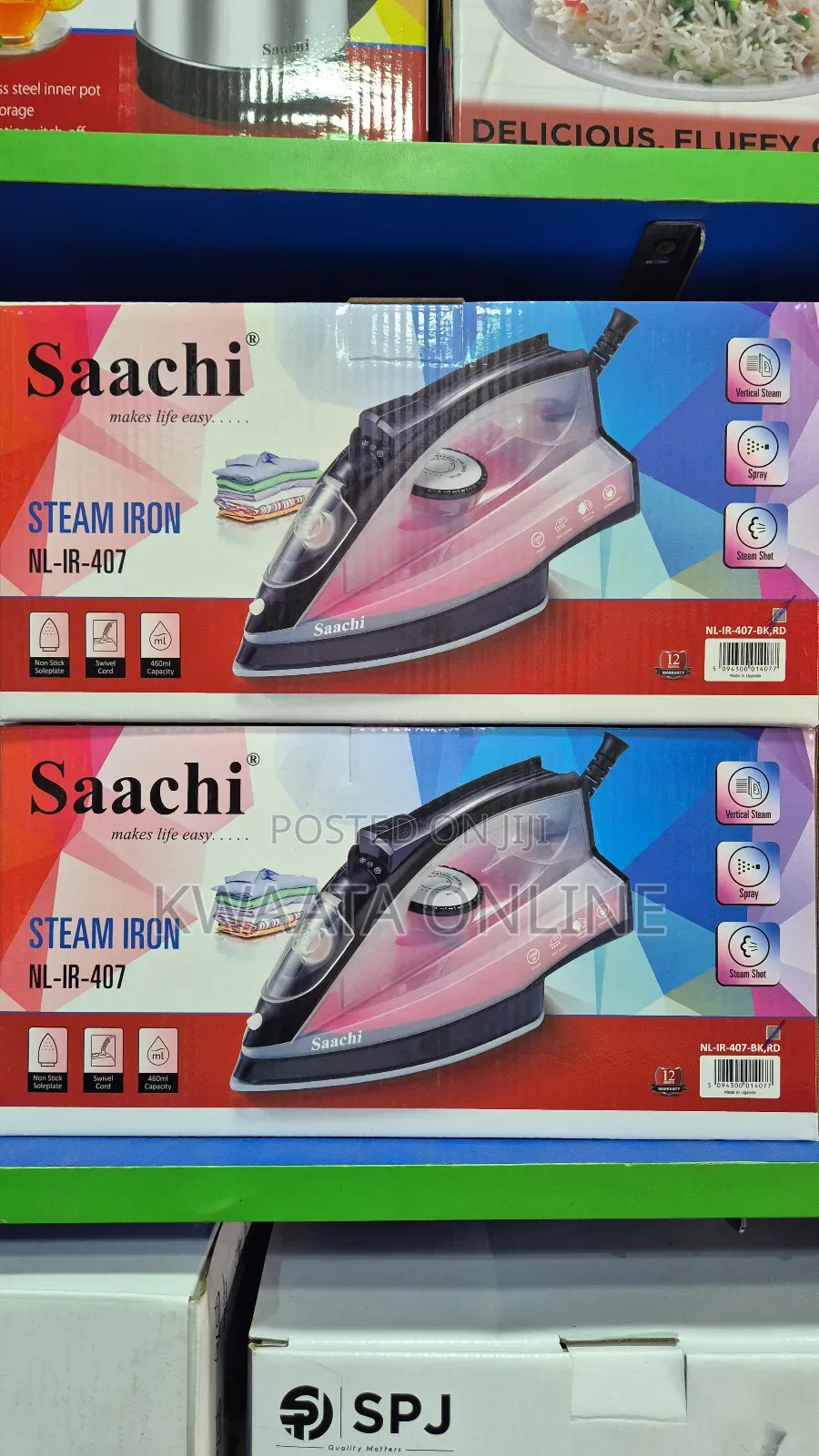 Saachi Steam Iron | 1800w | Nonstick Sole Plate | Nl-Ir-407