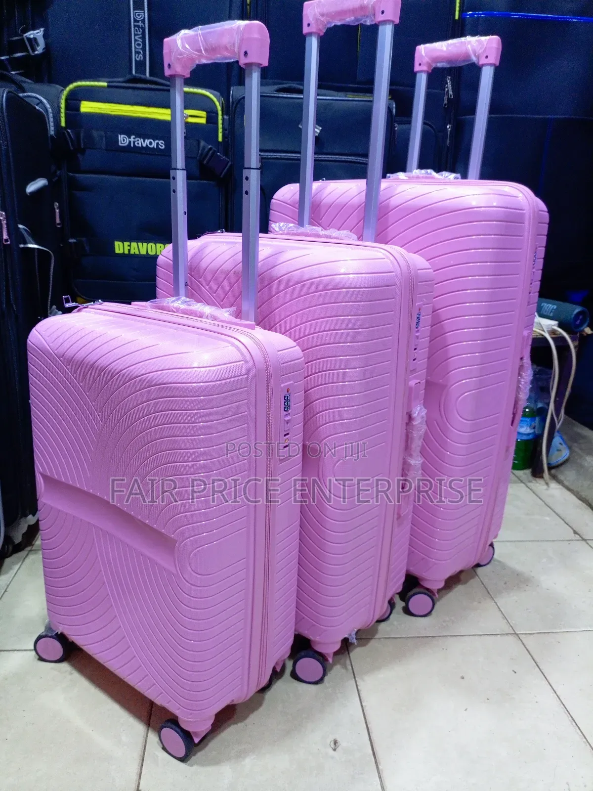Original Coeur Plastic Suitcases With Full Set