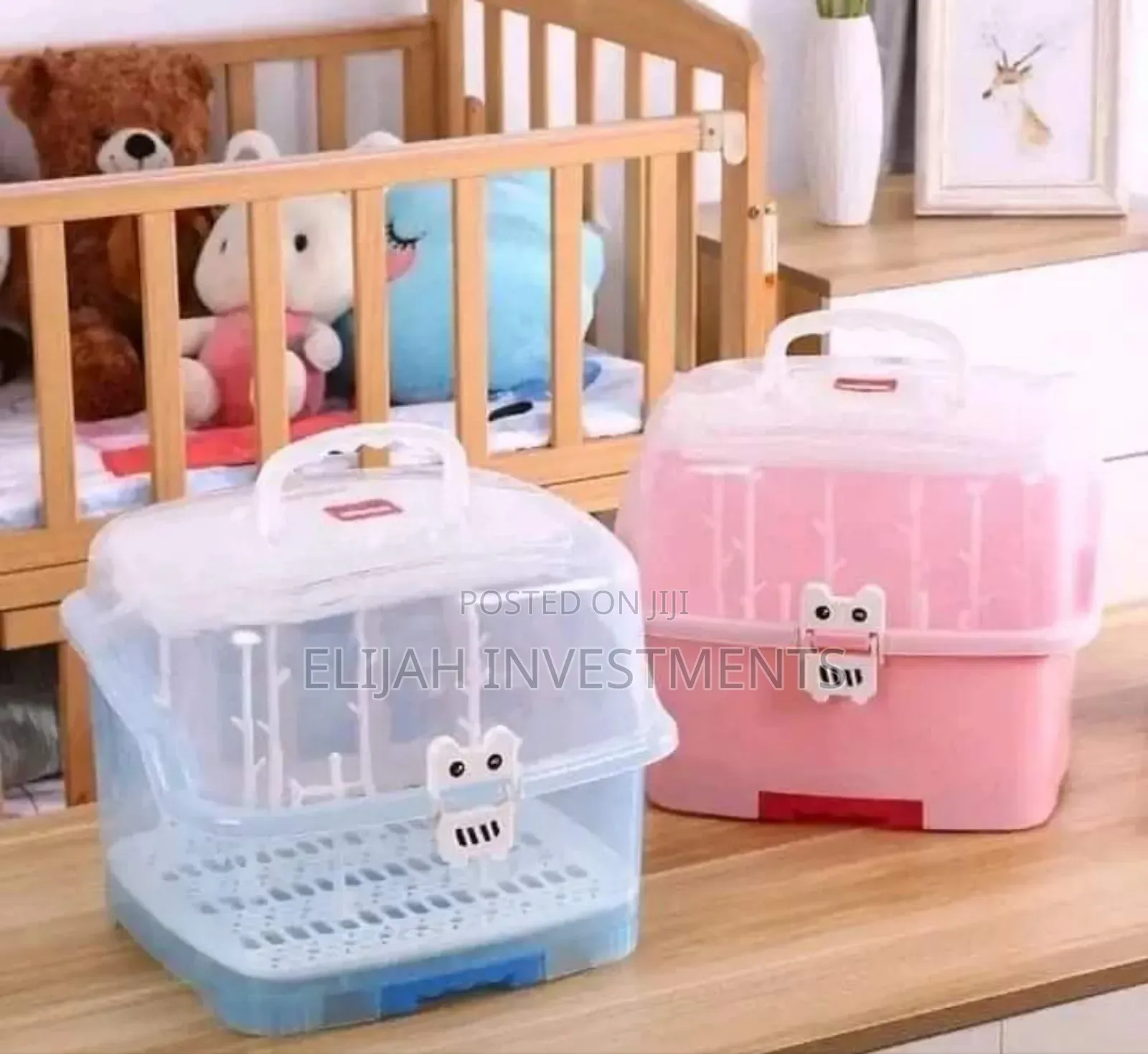 Portable Baby Bottle Drying Rack Storage Box