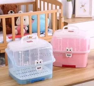 Portable Baby Bottle Drying Rack Storage Box