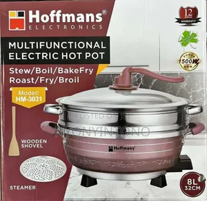 Hoffmans Multifunctional Electric Hotpot With Steamer Hm3031