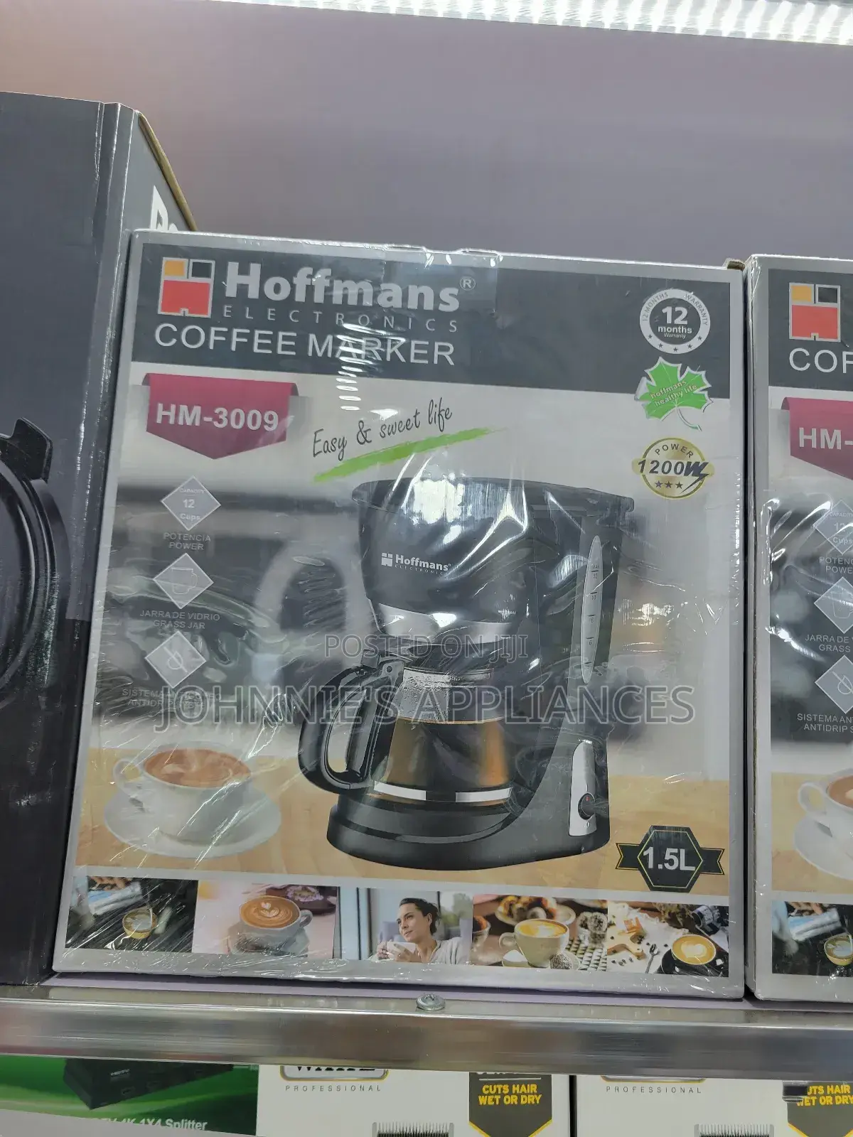Hoffman Electric Coffee Maker Machine 1.5l