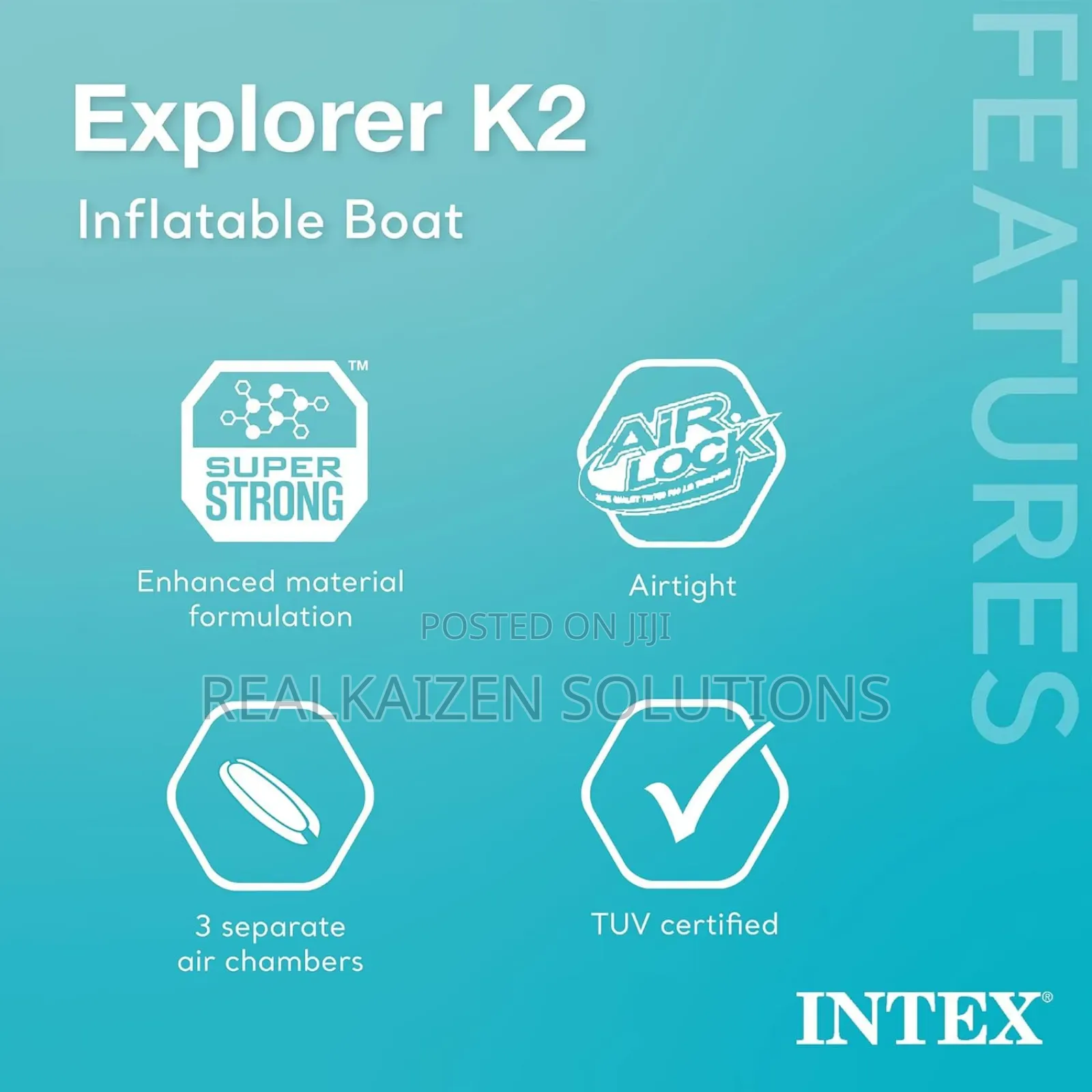 Intex Explorer 2-Person Inflatable Kayak Boat Set