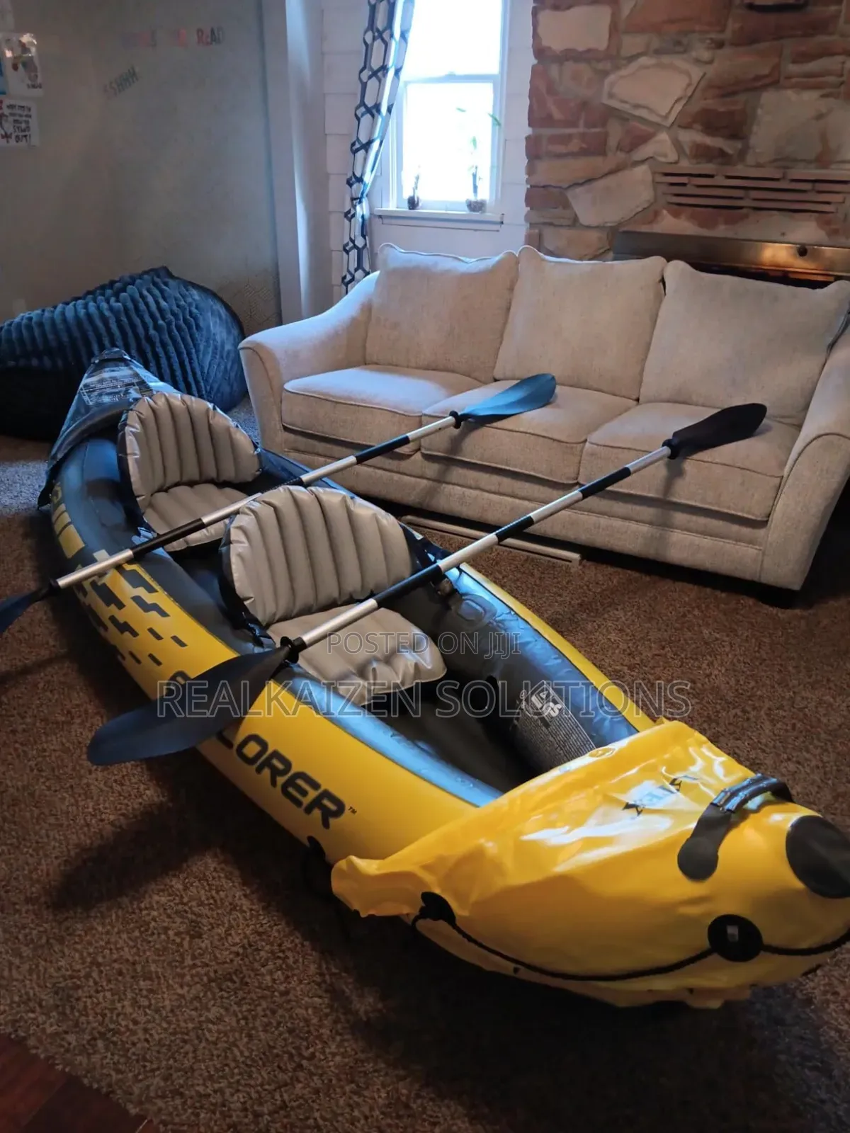 Intex Explorer 2-Person Inflatable Kayak Boat Set