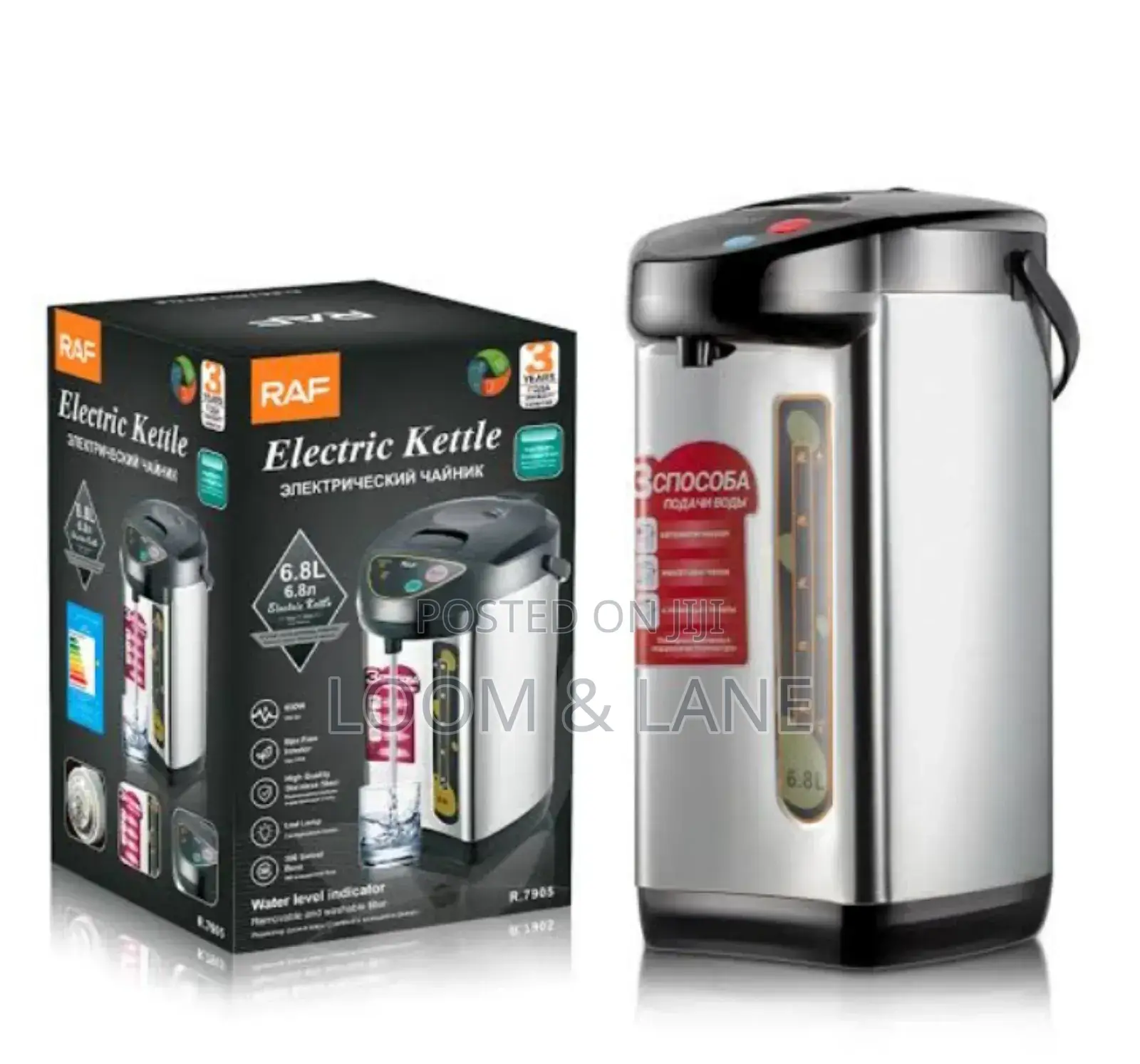 Raf 6.8l Thermostatic Electric Kettle, Model R.7905