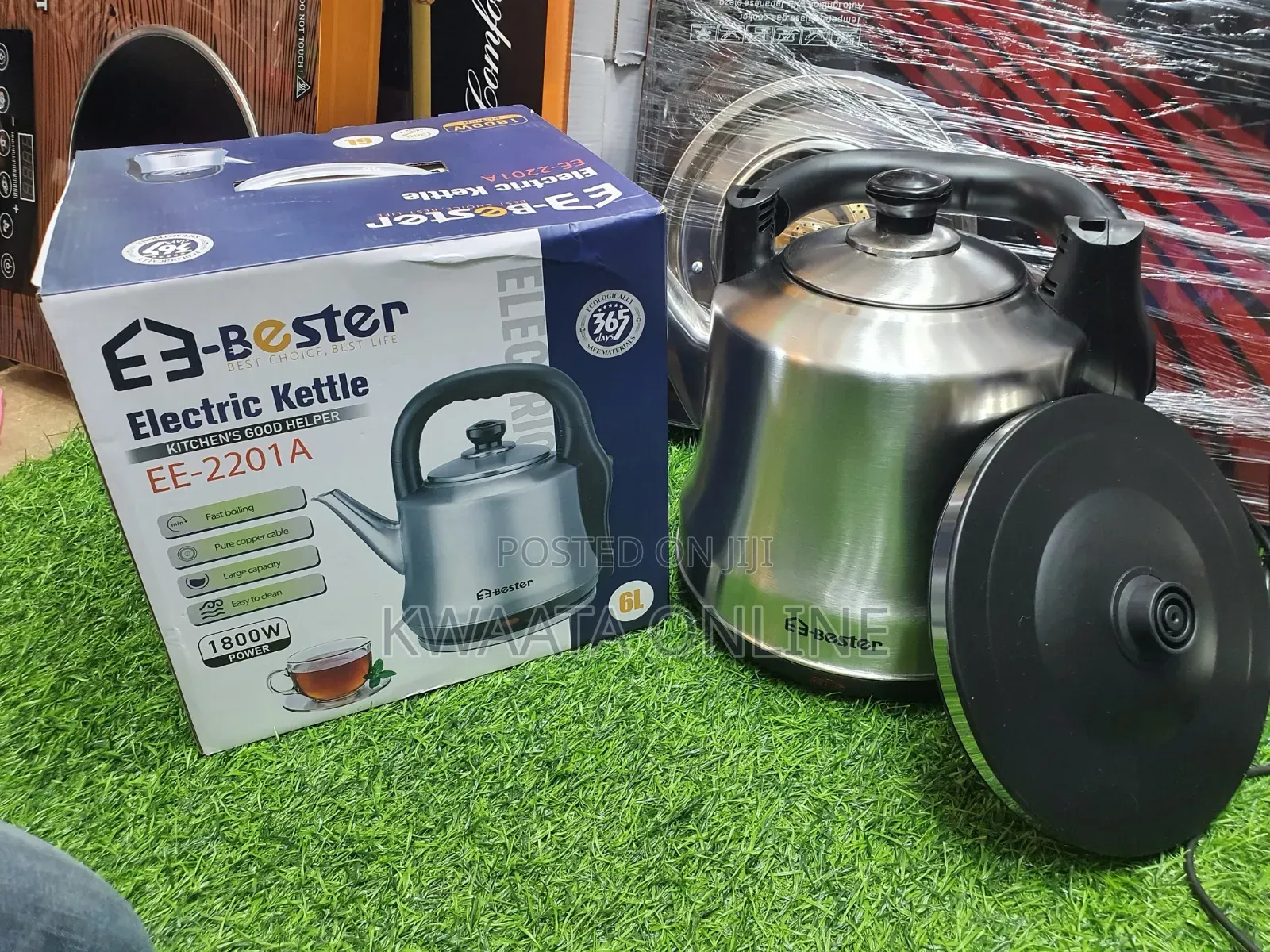 E3-Bester 6l Electric Kettle, 800w | Fast Boil |Ee-2201a