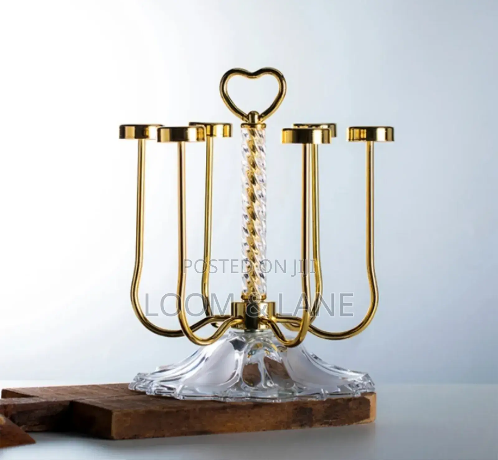Gold/Silver Upside-Down Glass Holder