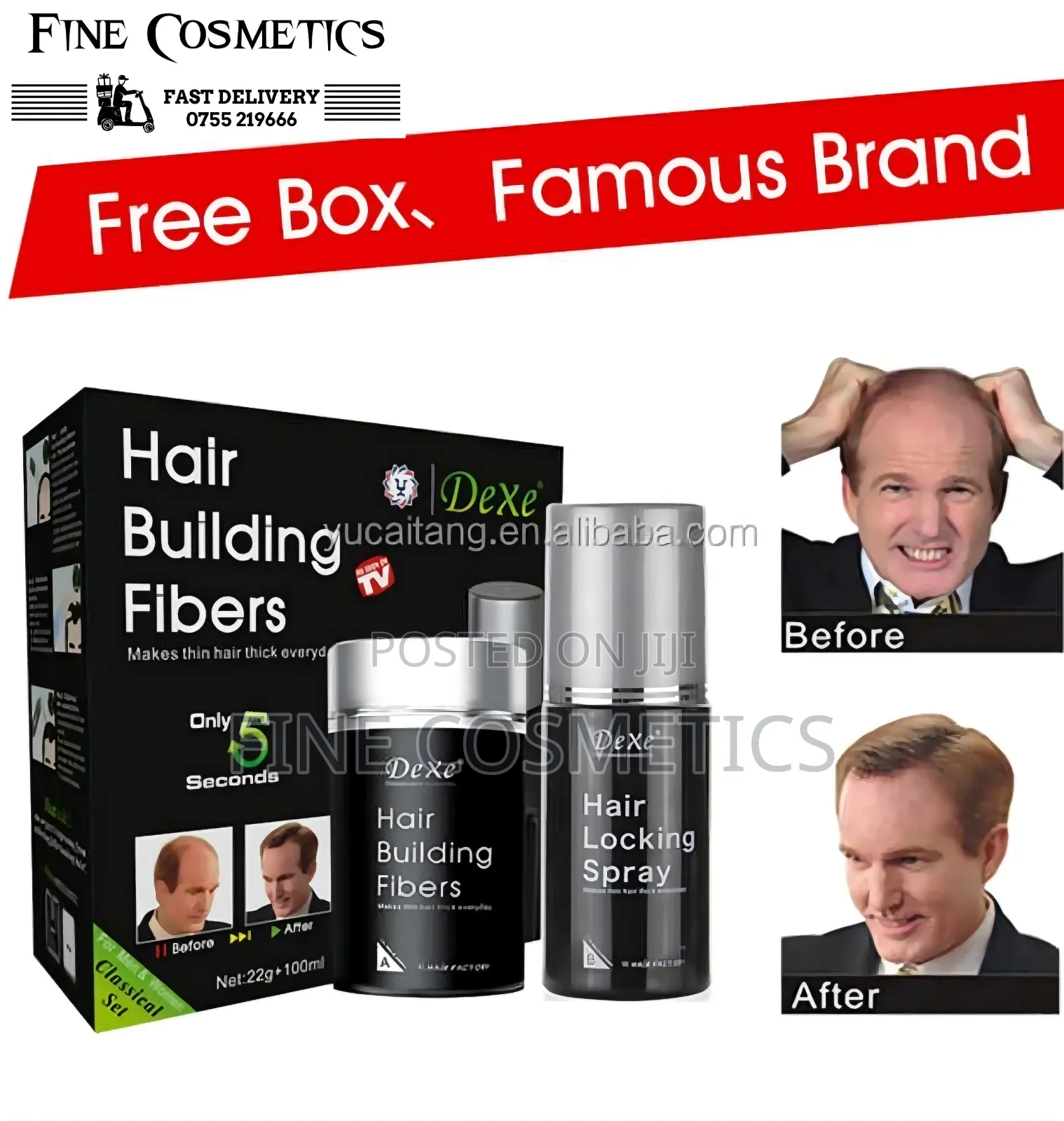 Dexe Hair Building Fibers, Fill Hair Loss, Baldness/Thinning
