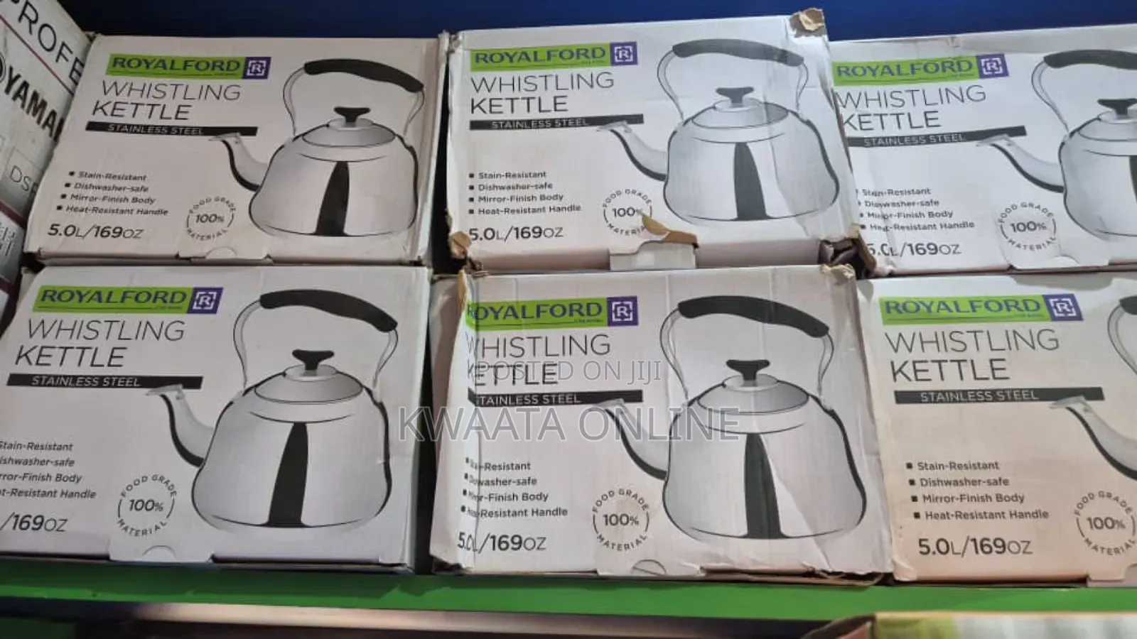 5.0l Royalford Stainless Steel Whistling Kettle Teapot
