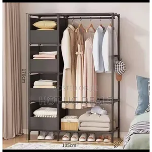 Photo - Portable Wardrobe Closet Steel Pipe Clothes Closet