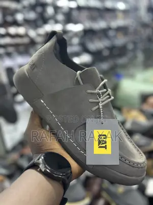 Photo - Original Men’S Grey Cat Casual Premium Leather Low Shoes