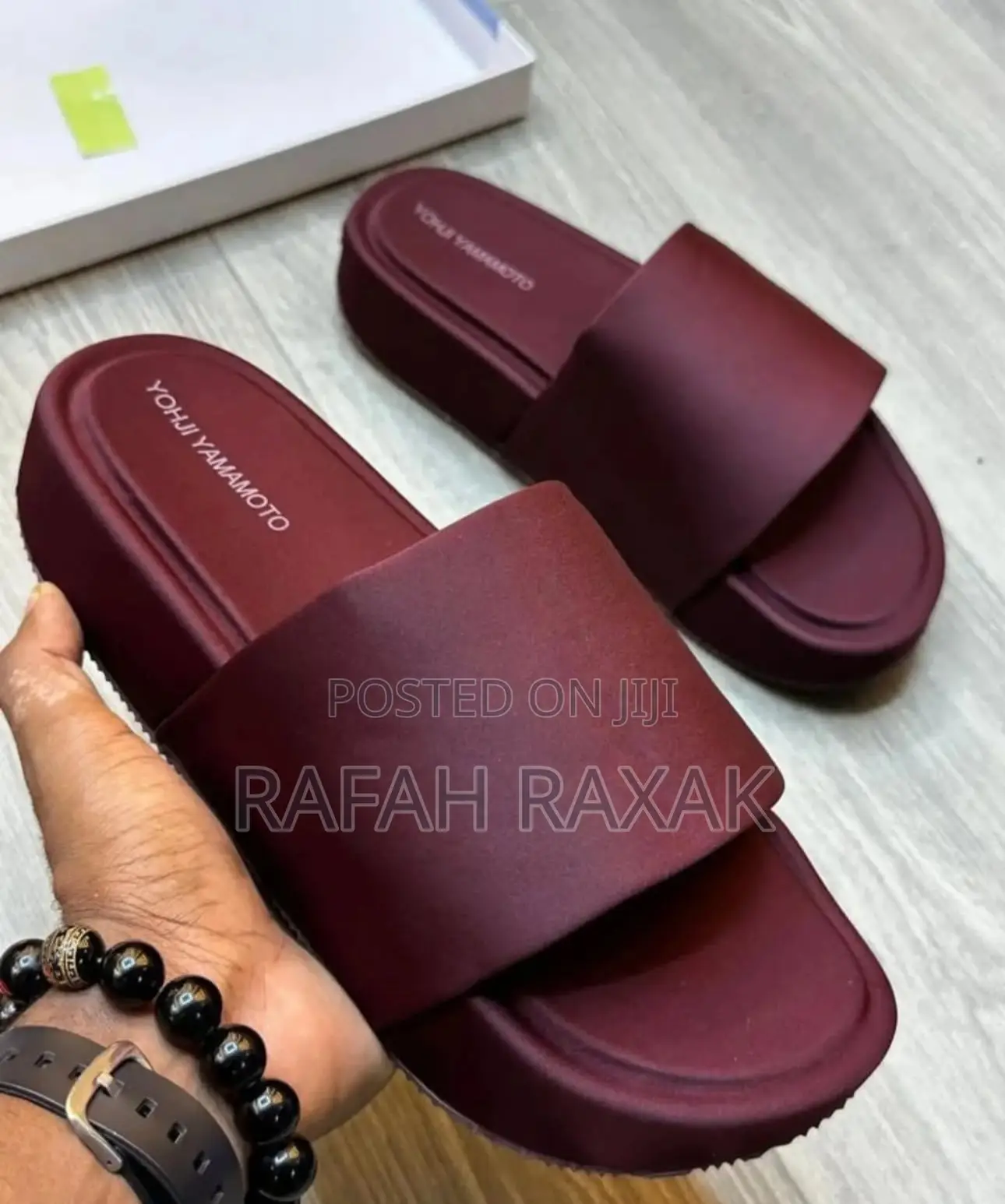 Original Maroon Adidas Yohji Yamamoto Y-3 Slides Sandals
