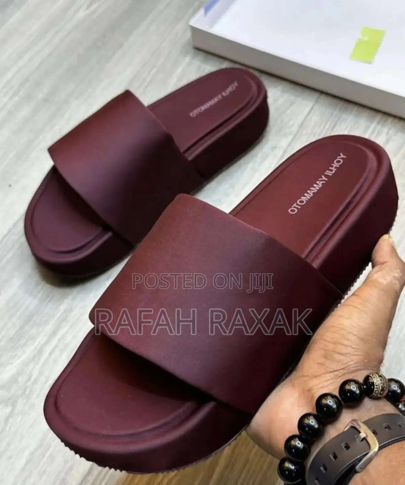 Original Maroon Adidas Yohji Yamamoto Y-3 Slides Sandals